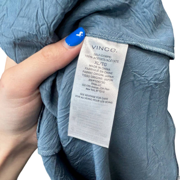 Vince Blue Sleeveless Top - Picture 10 of 11